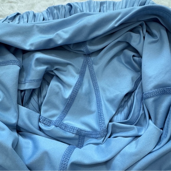 Lucky in Love Large Blue Pleated Skort Skirt ~ Tennis Pickleball Athletic - Picture 5 of 8
